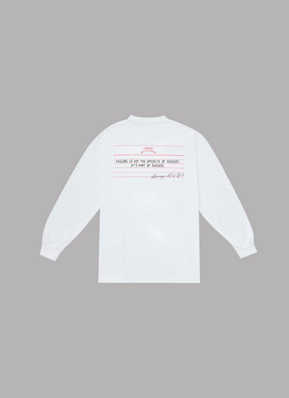 PART OF SUCCESS L/S TEE-WHITE