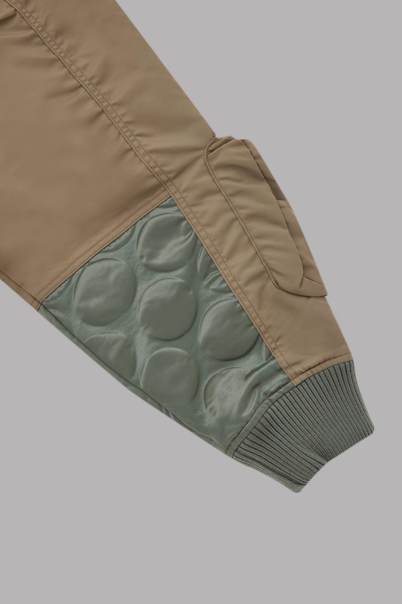COMBINATION BOMBER JACKET-OLIVE
