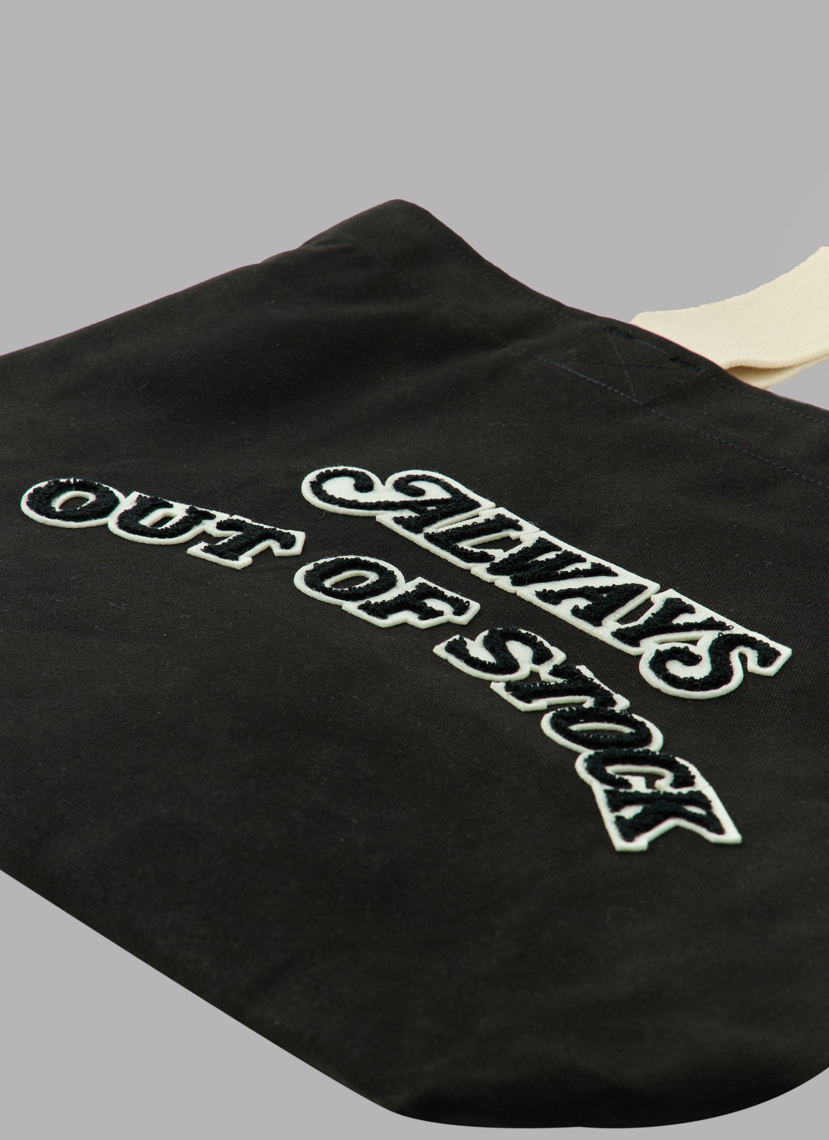BASIC LOGO HEAVY CANVAS TOTE-BLACK