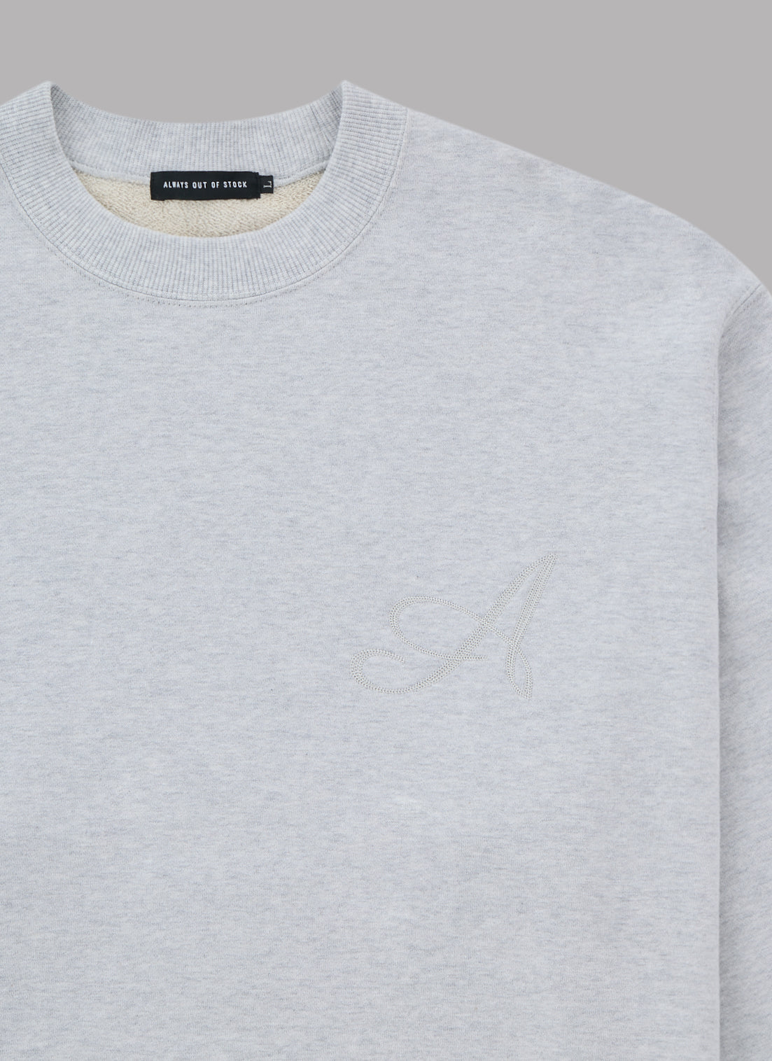 CLASSICAL LOGO CREWNECK-GRAY