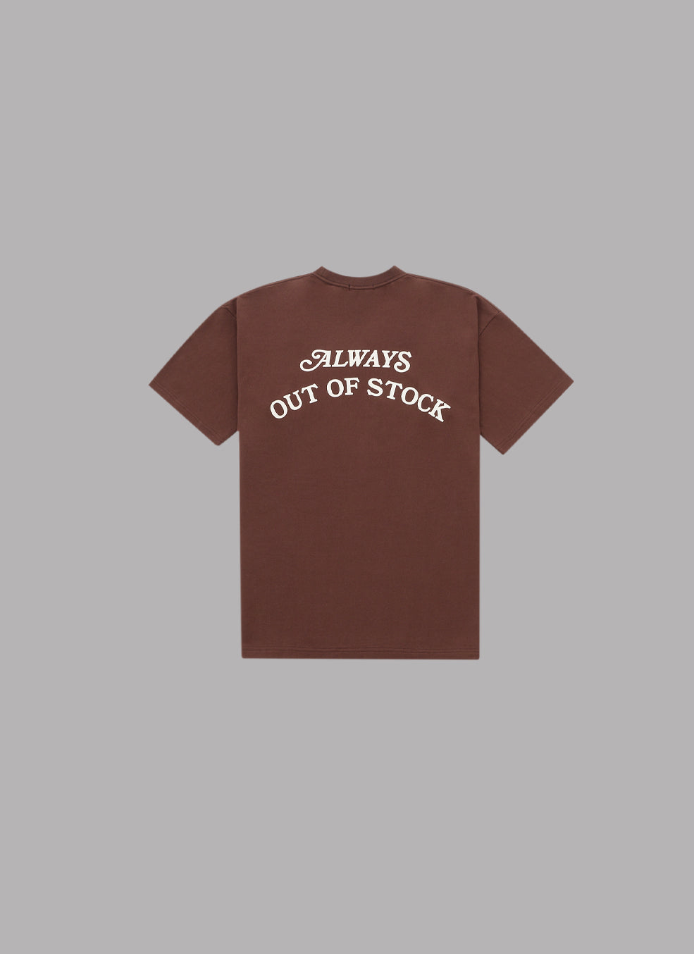 BASIC LOGO S/S TEE-BROWN x OFF WHITE