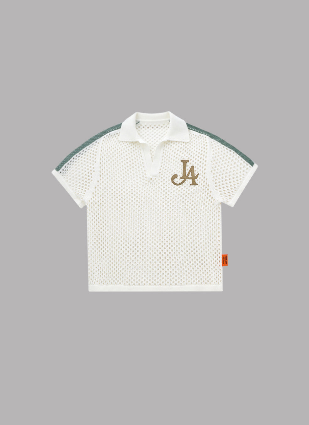 MESH KNIT GAME SHIRT-OFF WHITE