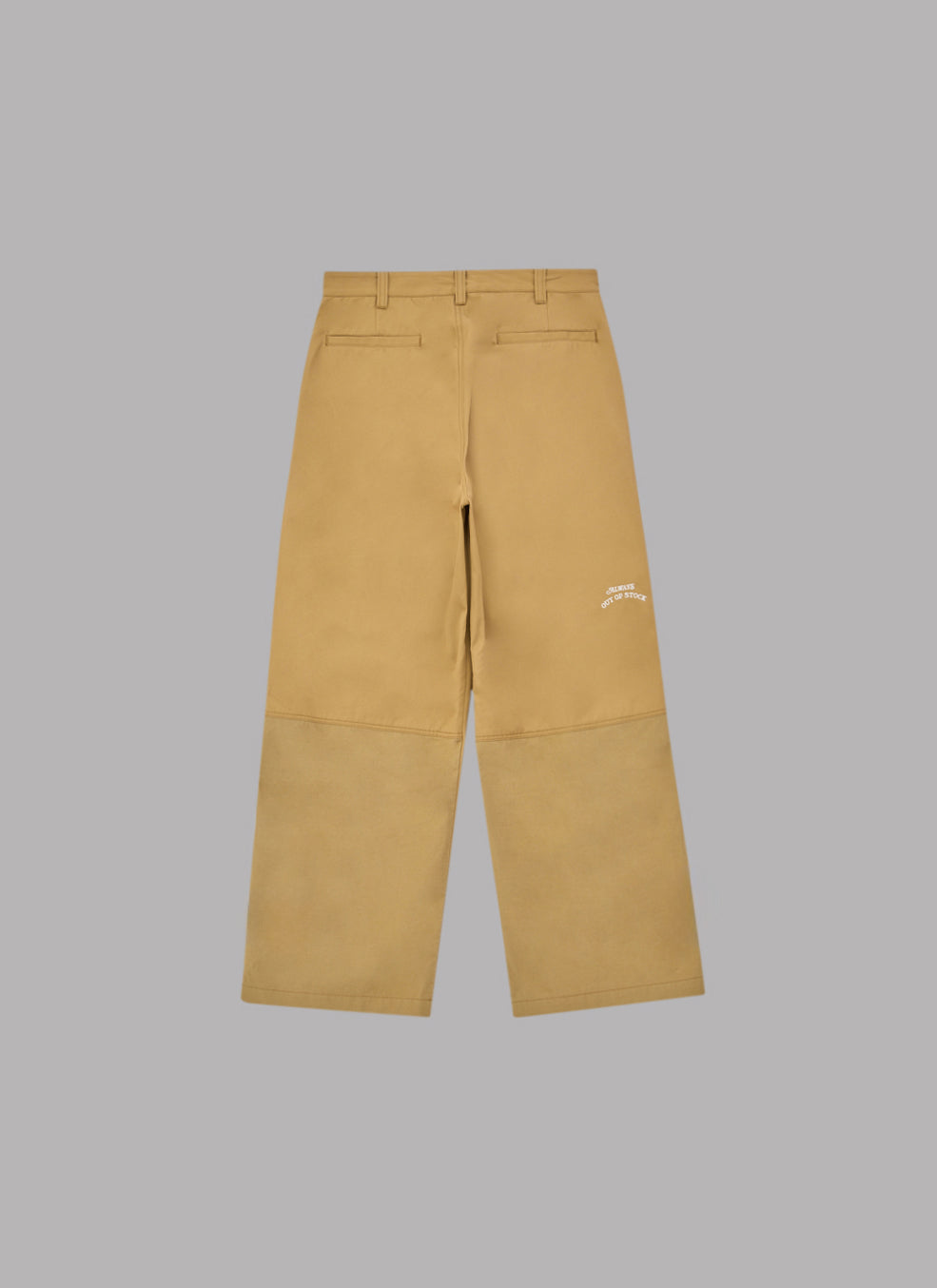 DOUBLE-KNEE TUCKED WORK PANTS - CAMEL