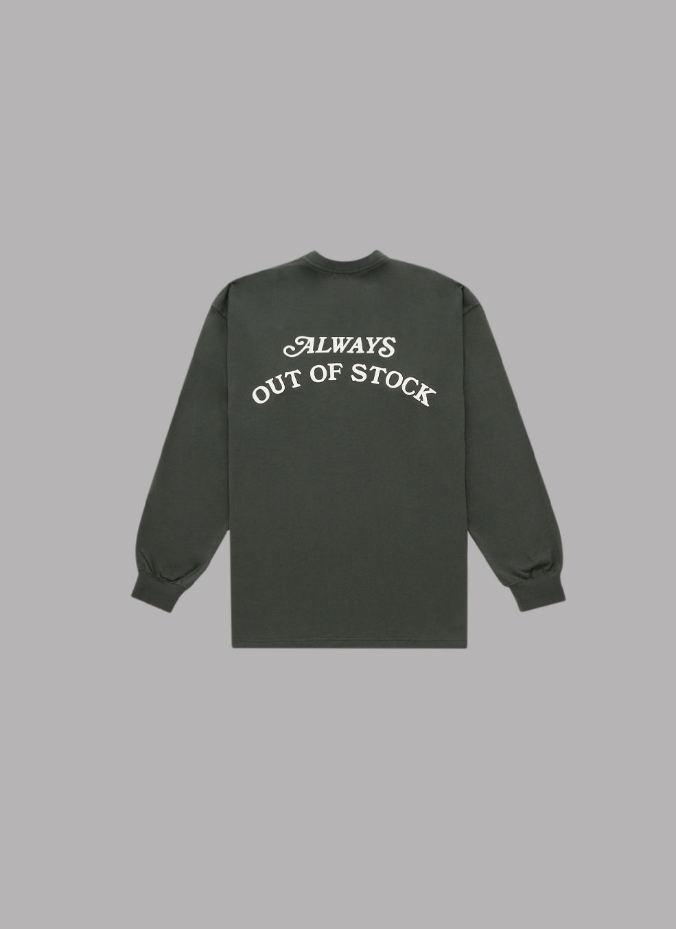 BASIC LOGO L/S TEE-OLIVE x OFF WHITE