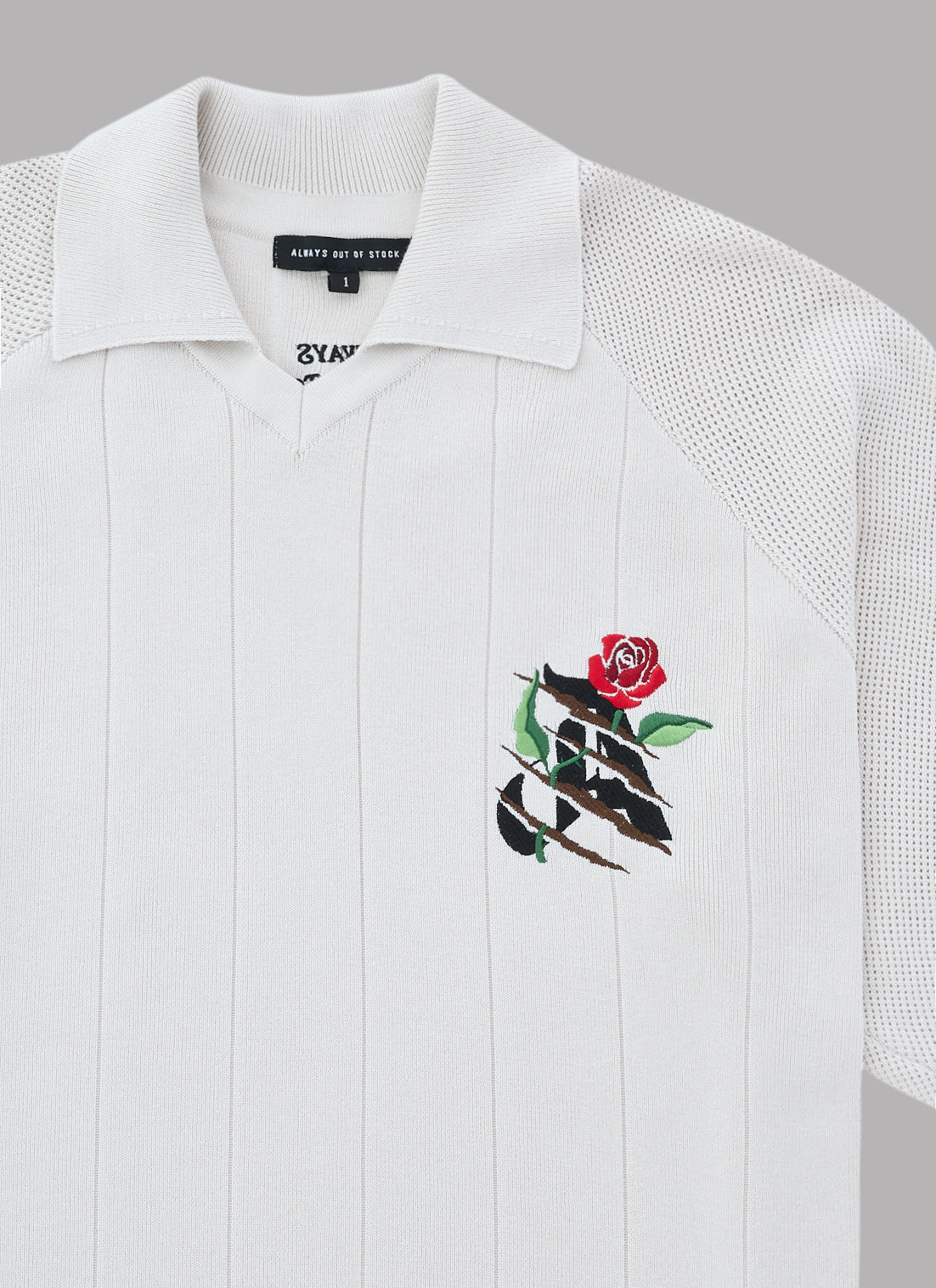 FOOTBALL KNIT SHIRT-GRAY