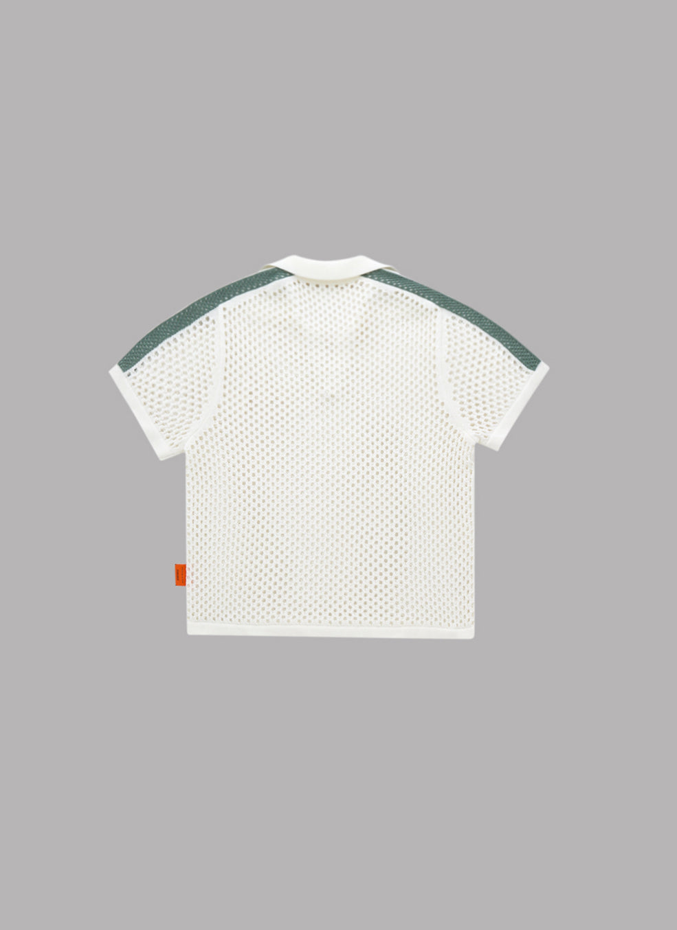 MESH KNIT GAME SHIRT-OFF WHITE