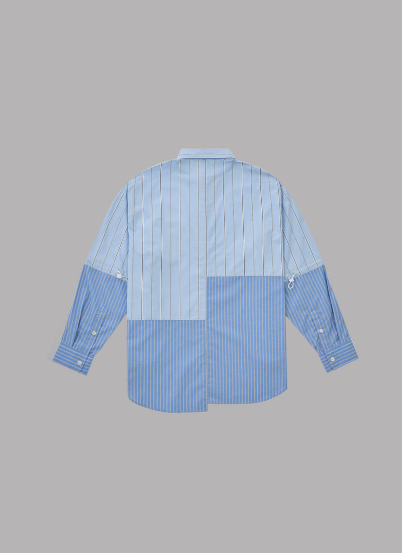 CRAZY STRIPE L/S SHIRT-SAX