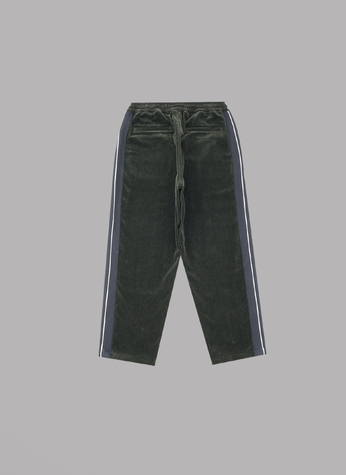CORDUROY TRACK PANTS-DARK GREEN