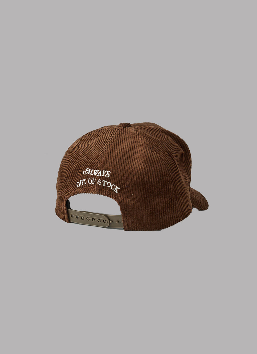 LA LOGO CORDUROY ADJUSTABLE CAP-BROWN
