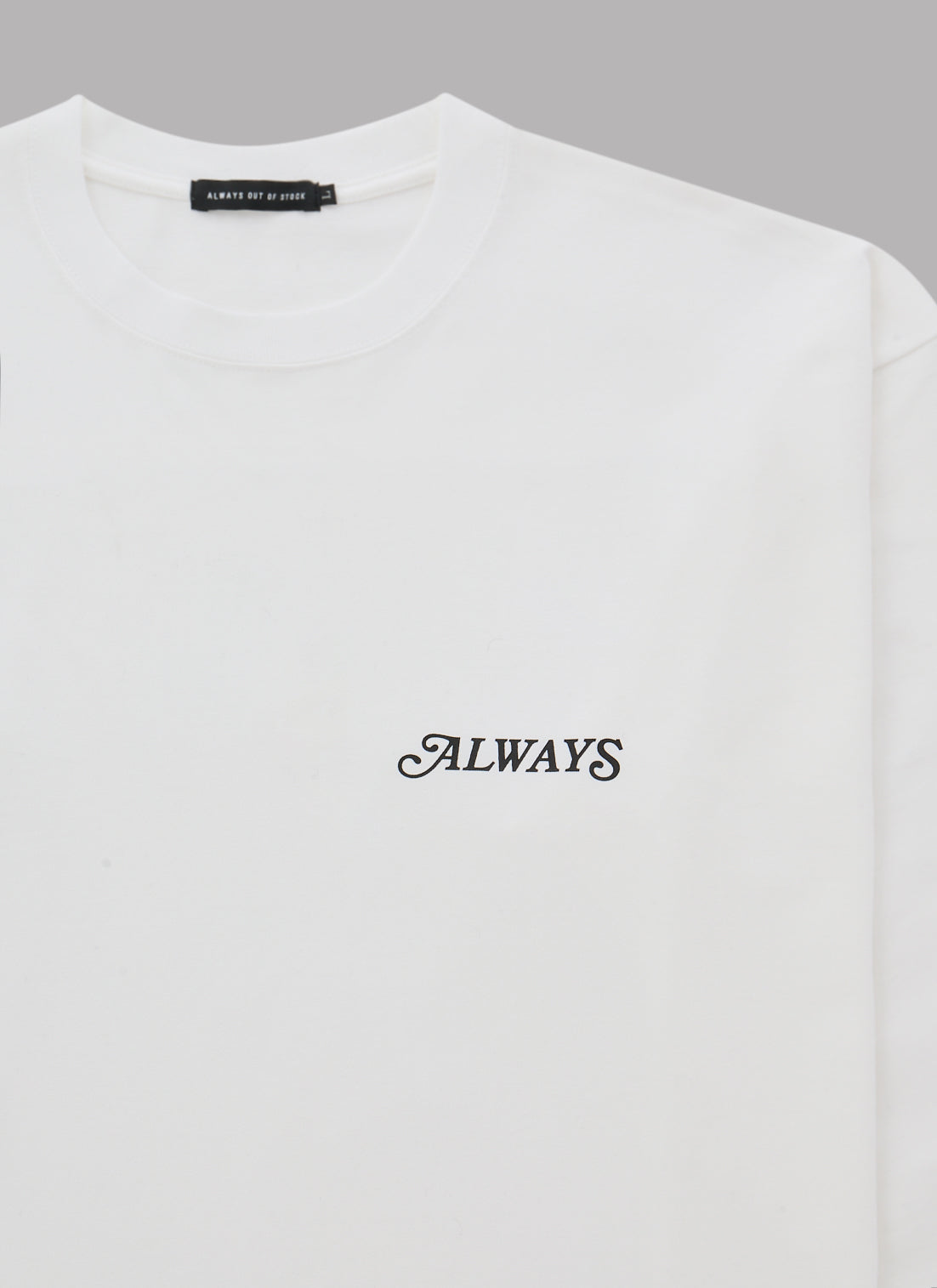 ALWAYS LOGO SUPIMA L/S TEE-WHITE