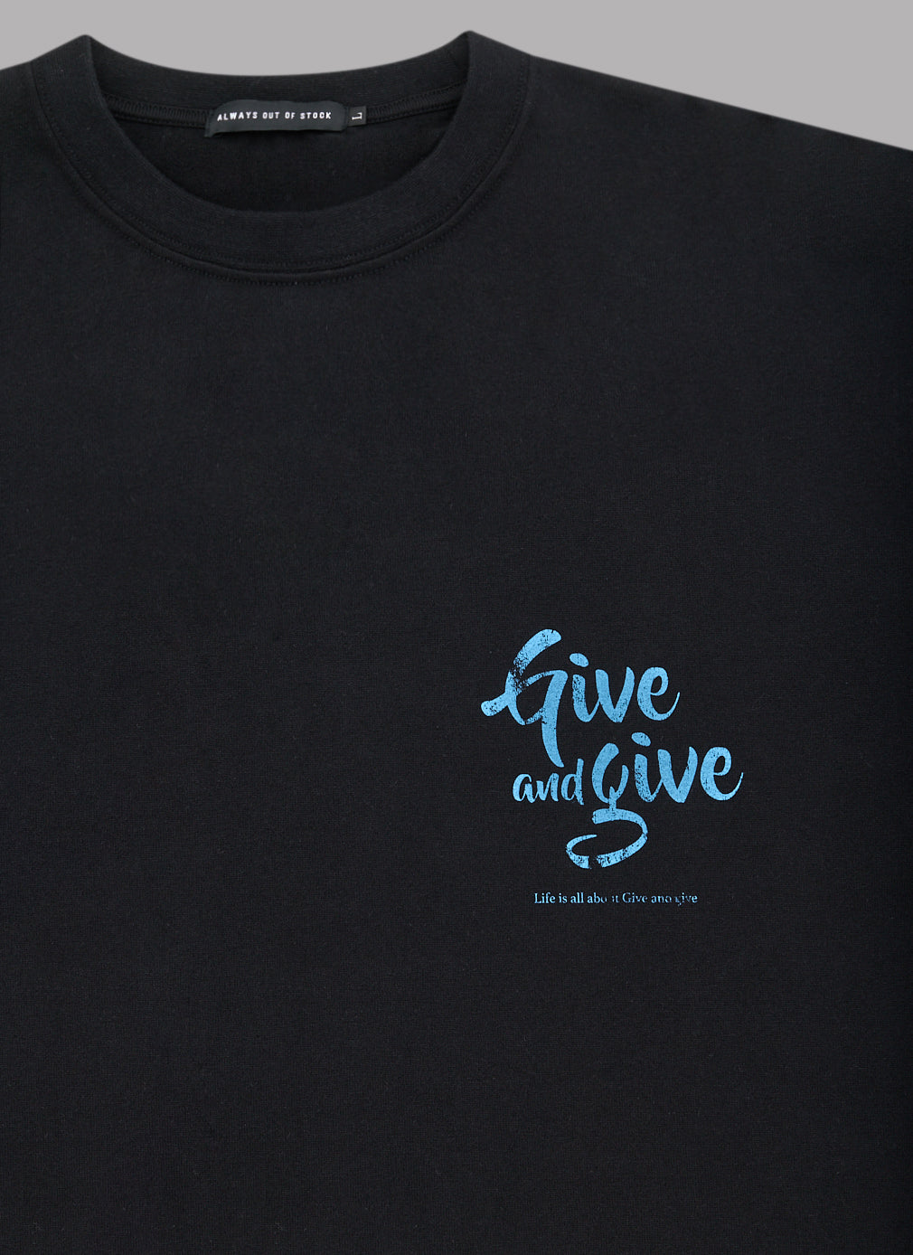 GIVE & GIVE L/S TEE - BLACK