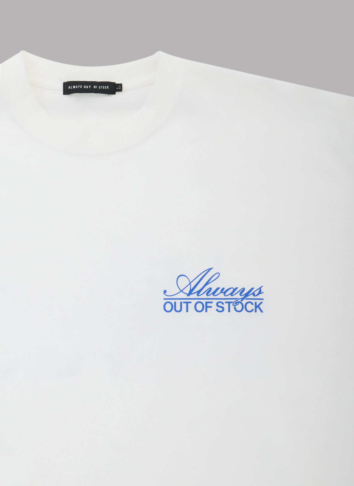 TRADITIONAL LOGO S/S TEE-WHITE x BLUE