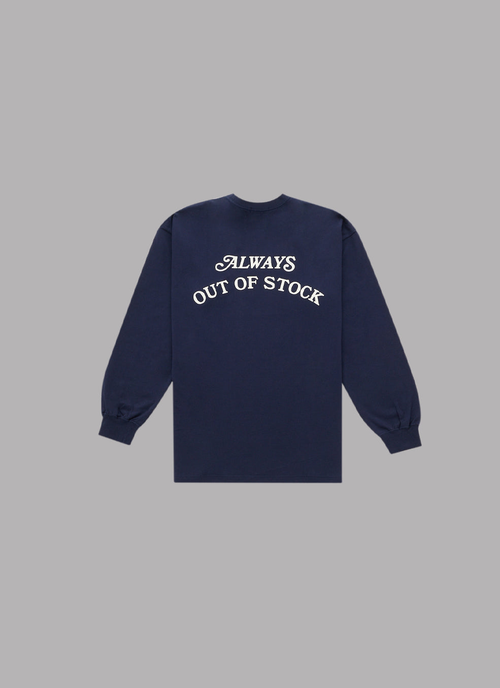 BASIC LOGO L/S TEE-NAVY x OFF WHITE