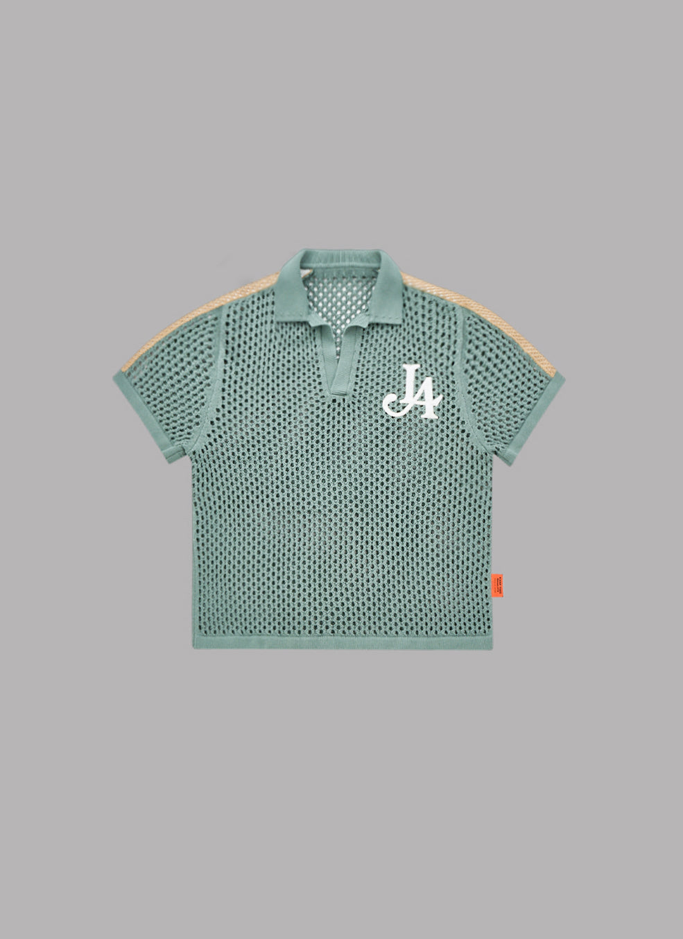 MESH KNIT GAME SHIRT-PISTACCHIO