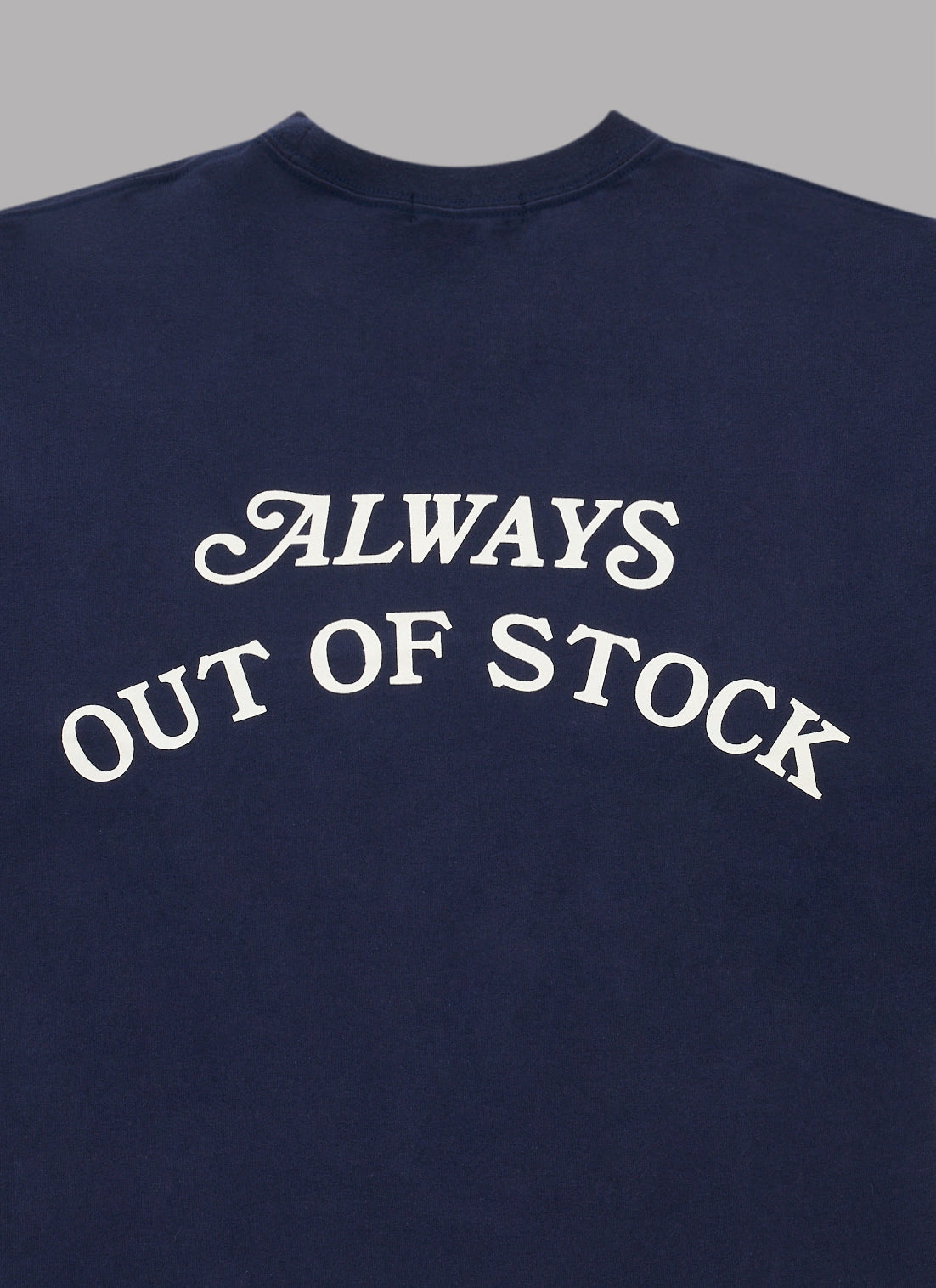 BASIC LOGO L/S TEE-NAVY x OFF WHITE