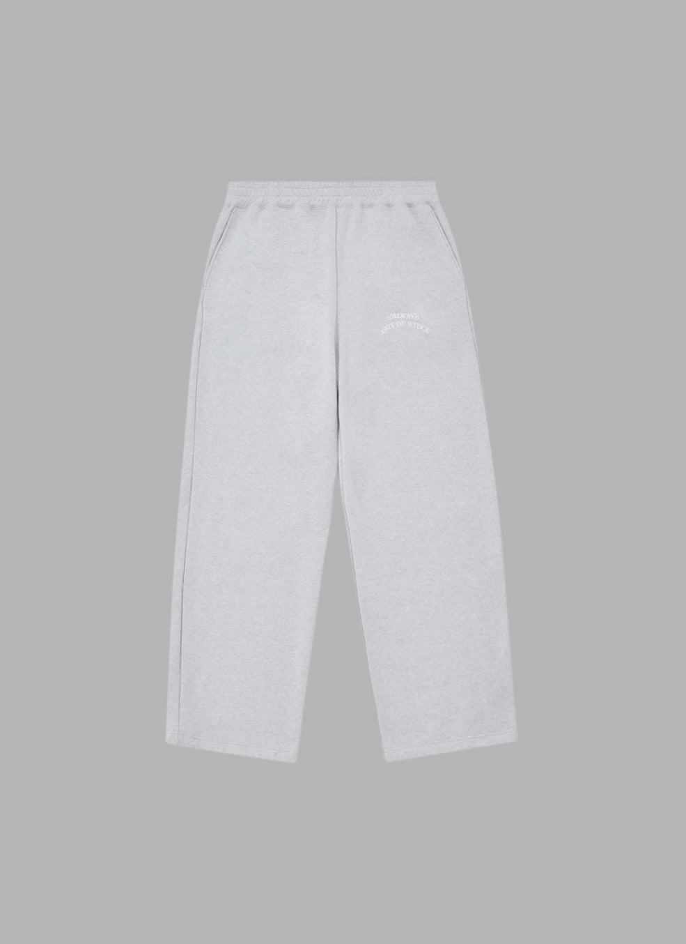 BASIC LOGO SWEAT PANTS - HEATHER GRAY