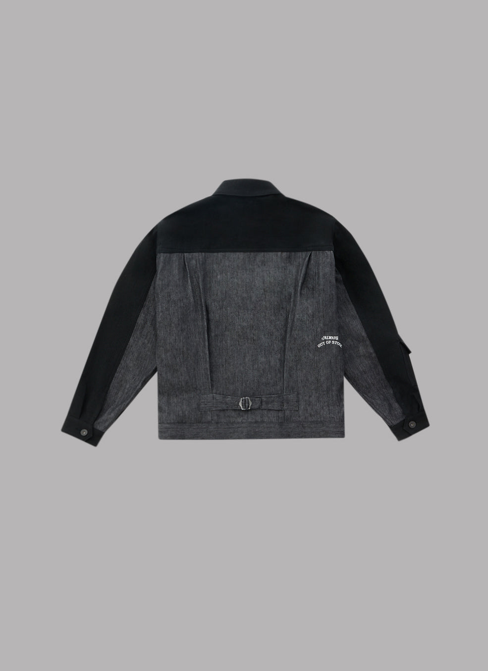 COMBINATION TRUCKER JACKET-BLACK