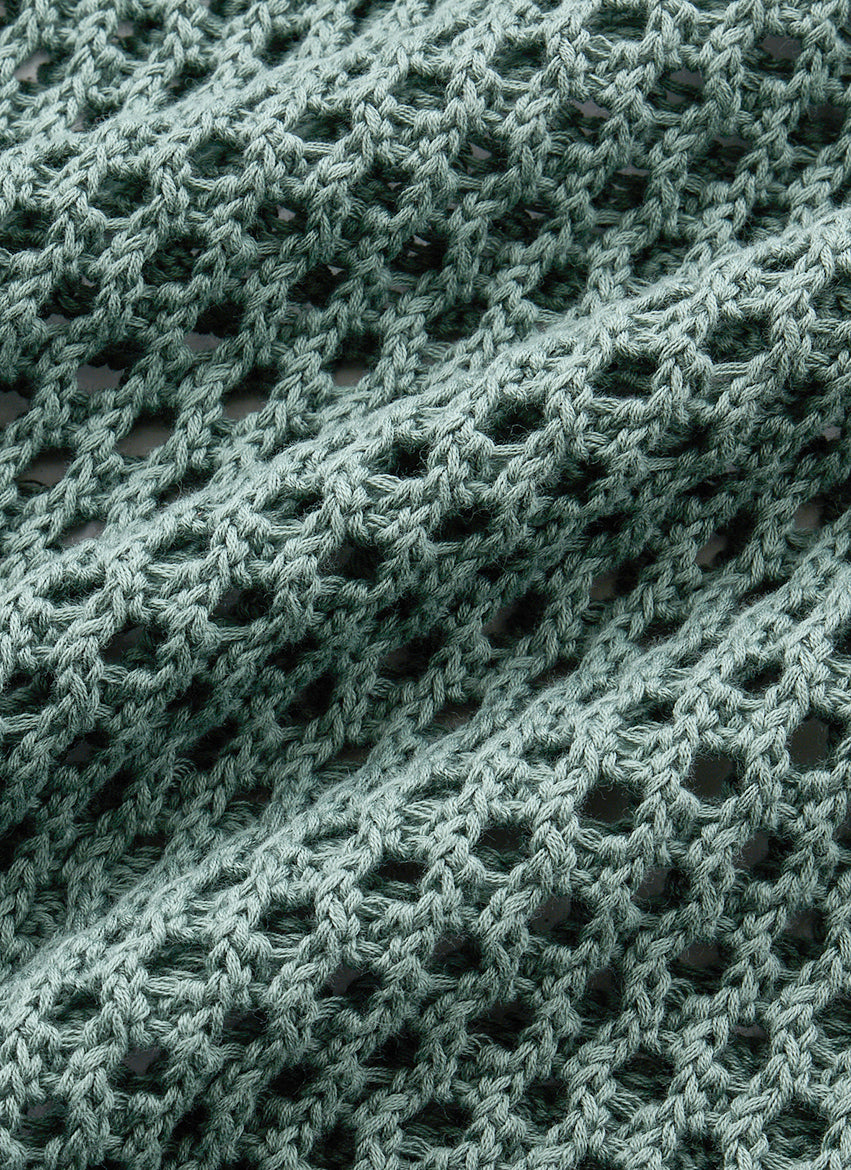 MESH KNIT GAME SHIRT-PISTACCHIO