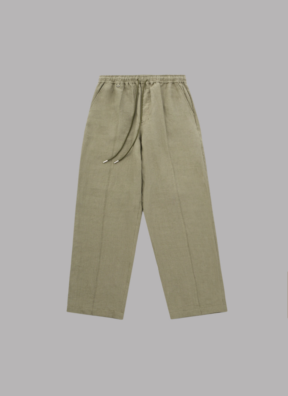 LINEN CENTER CREEK PANTS-OLIVE