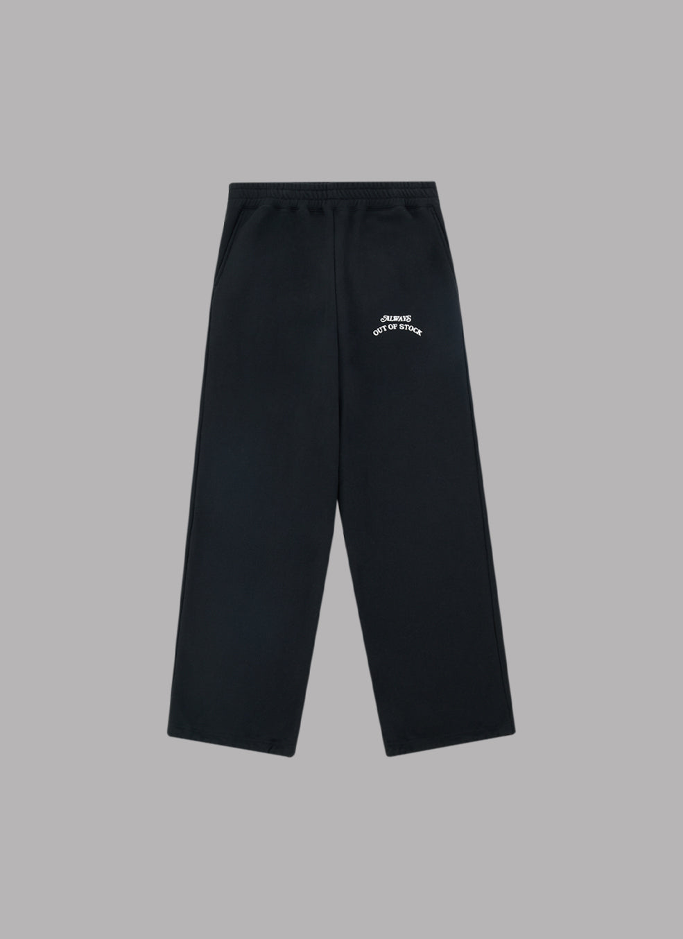 BASIC LOGO SWEAT PANTS - BLACK