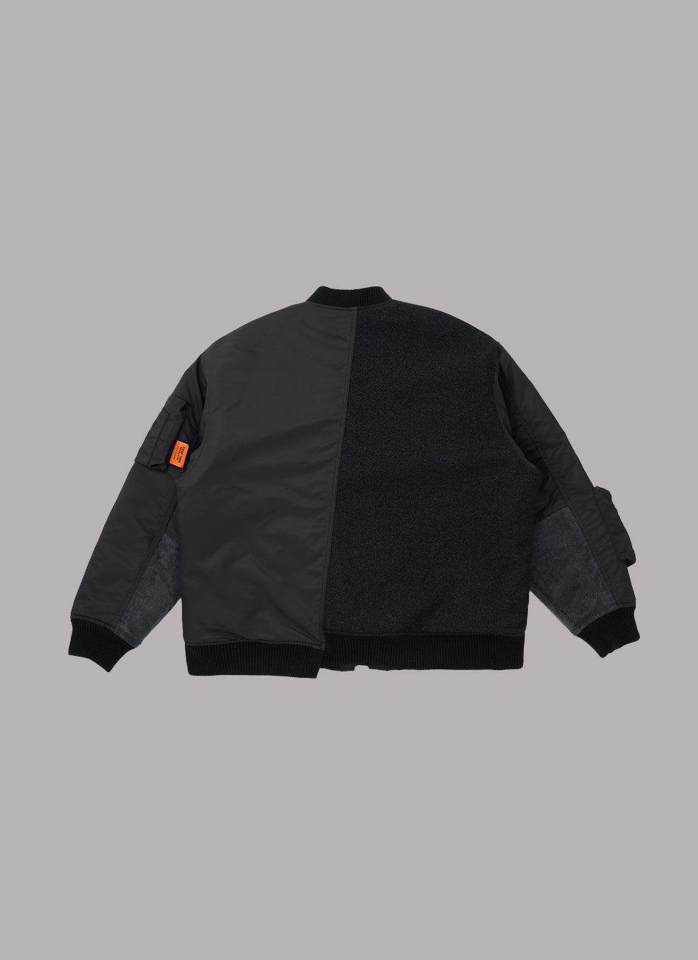 COMBINATION BOMBER JACKET-BLACK