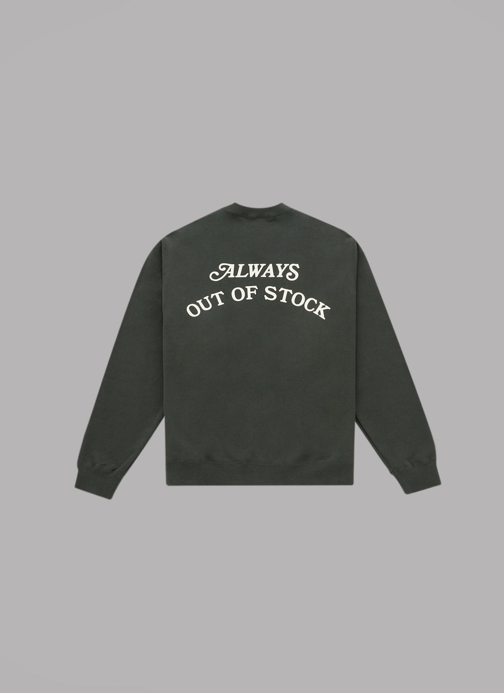 BASIC LOGO CREWNECK -OLIVE x OFF WHITE