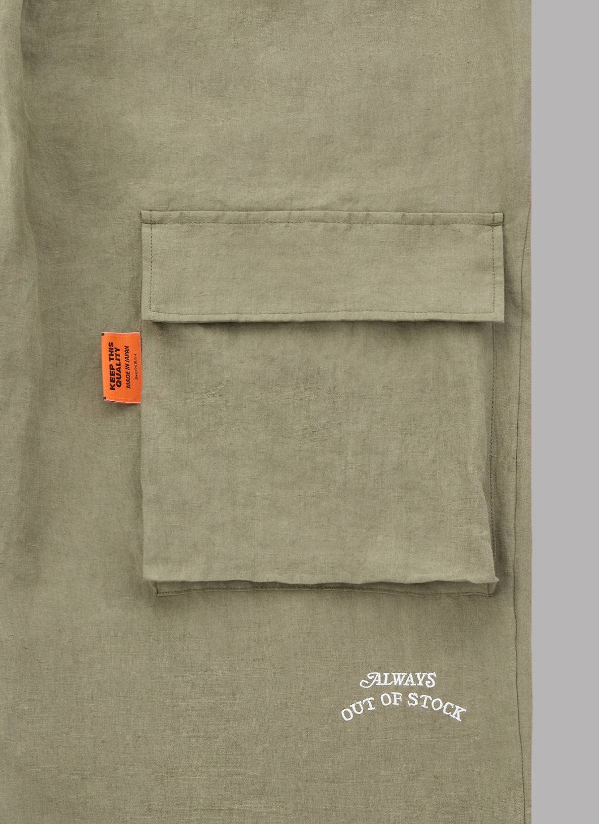 LINEN CENTER CREEK PANTS-OLIVE