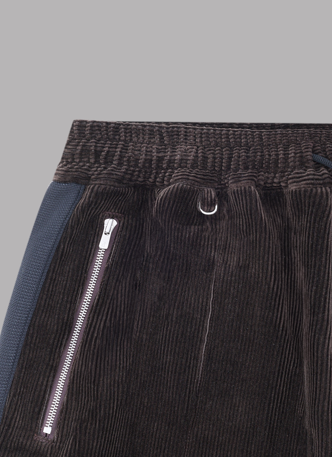 CORDUROY TRACK PANTS-BROWN