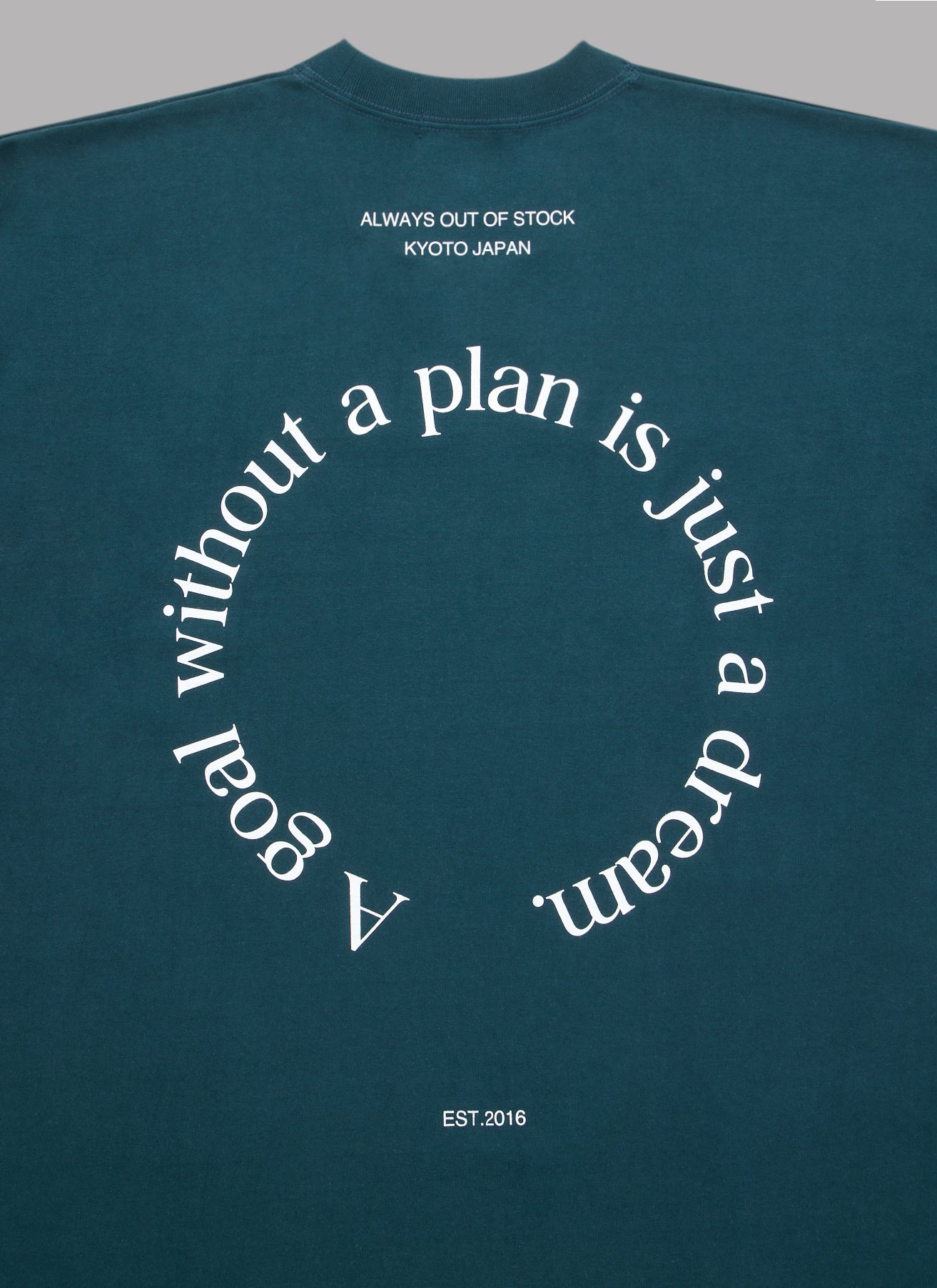 A GOAL WITHOUT A PLAN DROP L/S TEE-GREEN