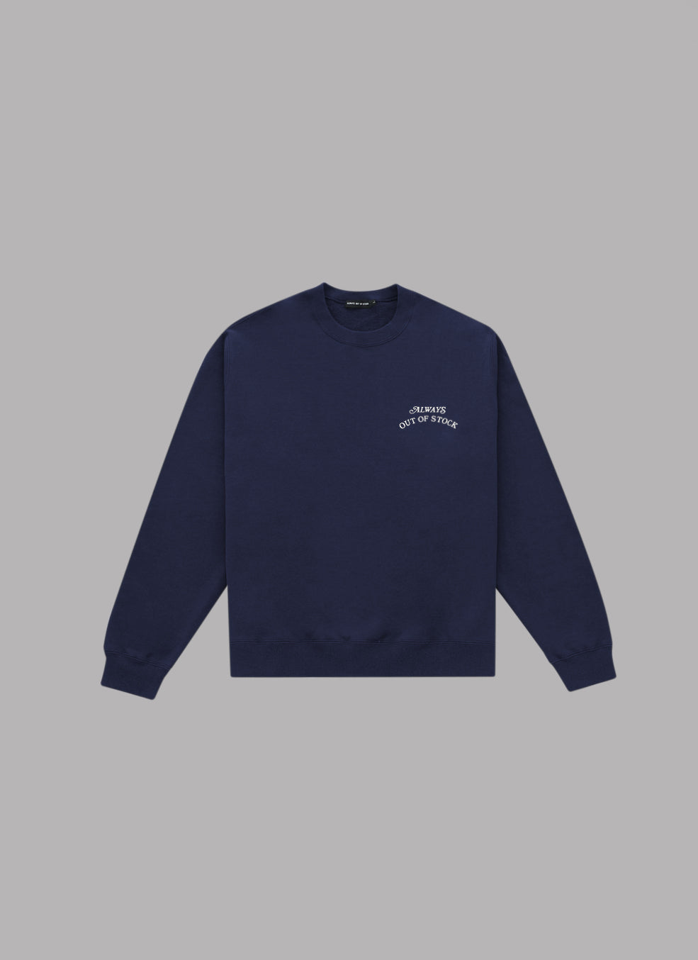 BASIC LOGO CREWNECK -NAVY x OFF WHITE