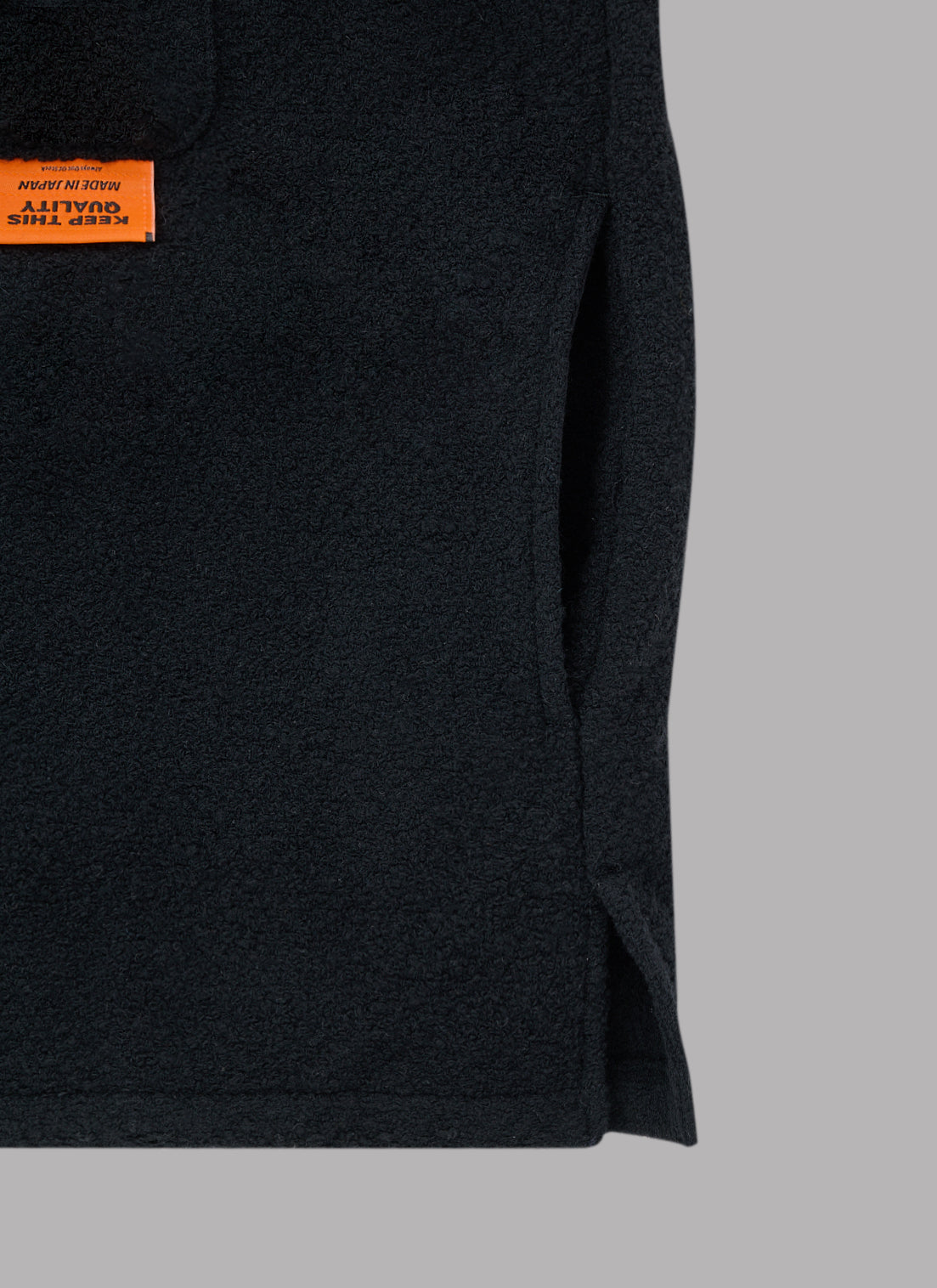 TWEED-LIKE UTILITY JACKET-BLACK