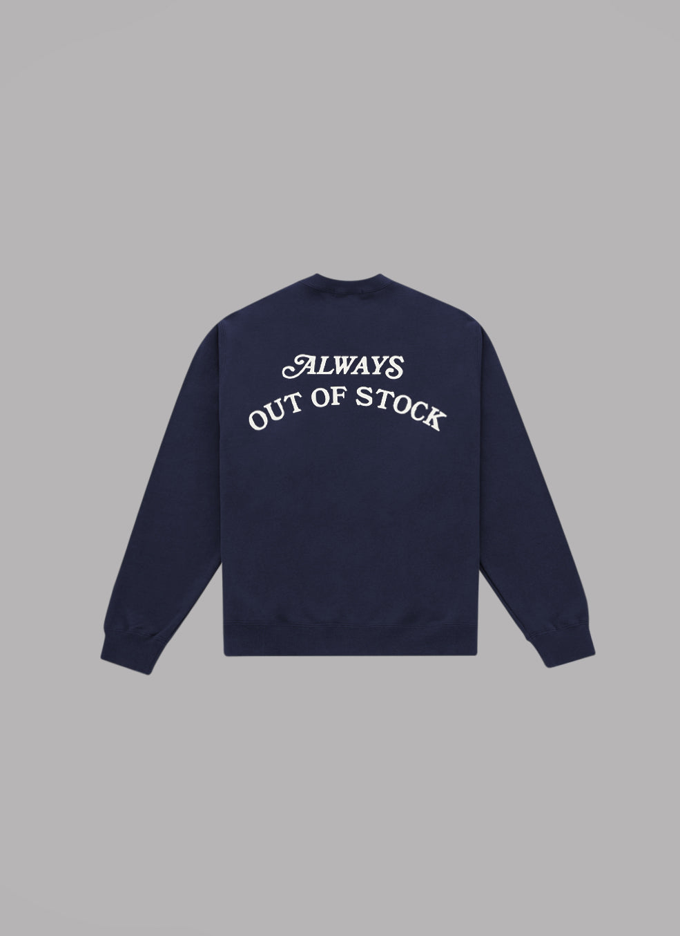 BASIC LOGO CREWNECK -NAVY x OFF WHITE