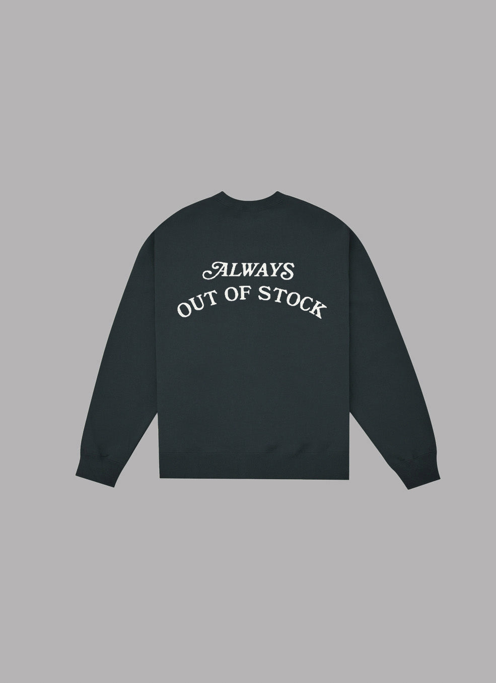 BASIC LOGO CREWNECK - CHARCOAL x OFF WHITE