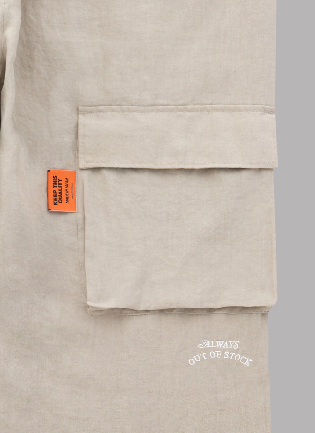 LINEN CENTER CREEK PANTS-LIGHT BEIGE