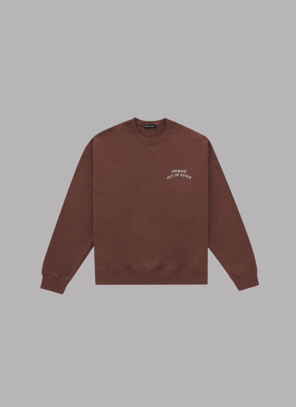 BASIC LOGO CREWNECK -BROWN x OFF WHITE