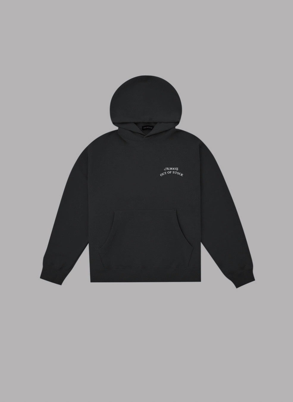 BASIC LOGO HOODIE - CHARCOAL x OFF WHITE