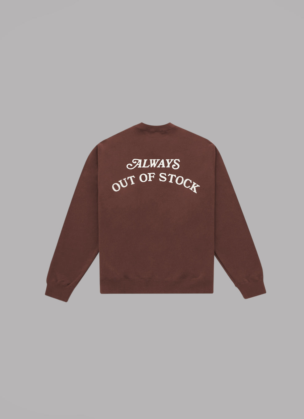 BASIC LOGO CREWNECK -BROWN x OFF WHITE