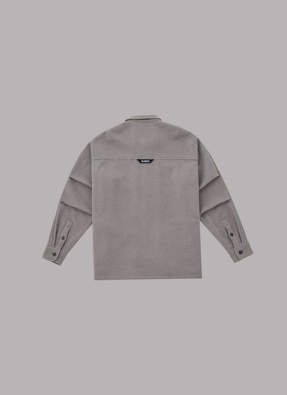 TWEED-LIKE UTILITY JACKET-GREY BEIGE