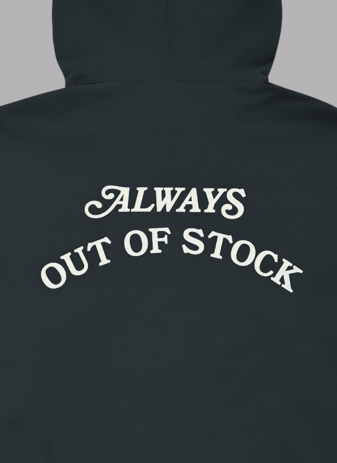 BASIC LOGO HOODIE - CHARCOAL x OFF WHITE