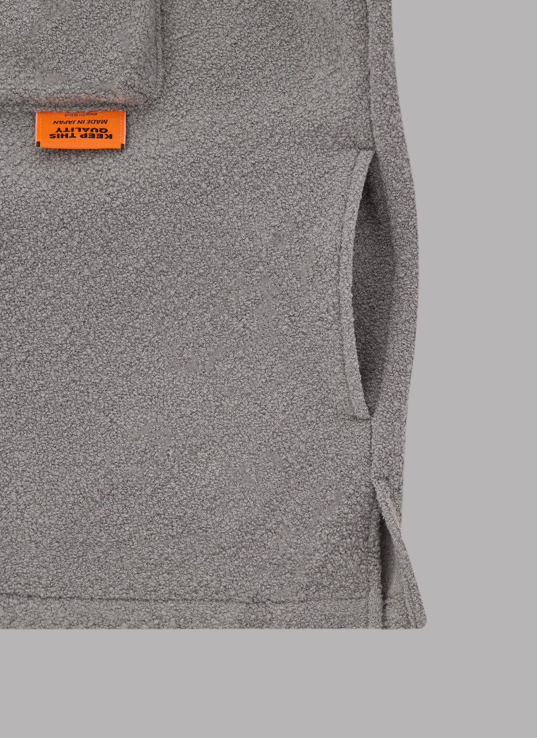 TWEED-LIKE UTILITY JACKET-GREY BEIGE