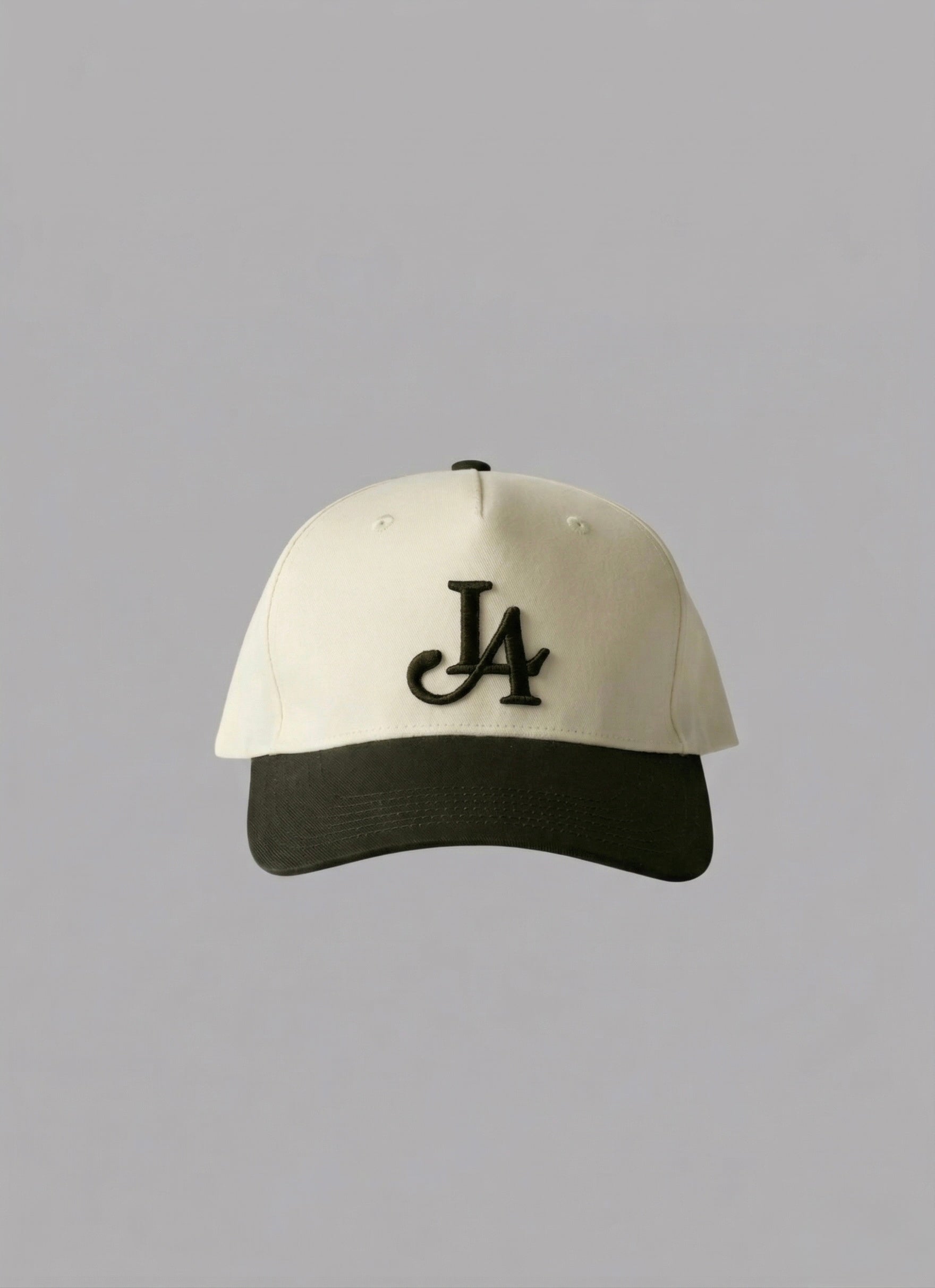 LA LOGO ADJUSTABLE CAP-OLIVE x IVORY