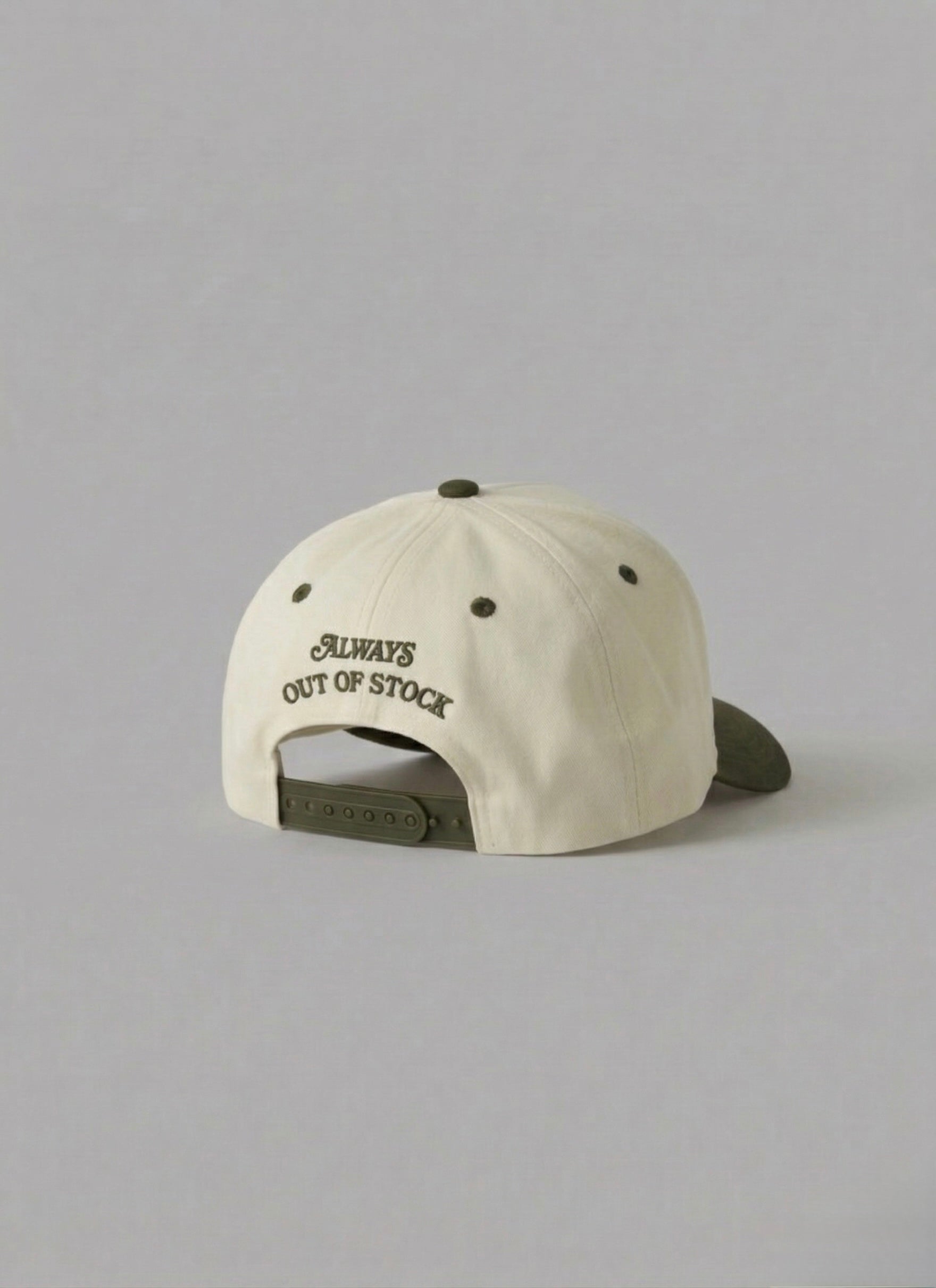 LA LOGO ADJUSTABLE CAP-OLIVE x IVORY
