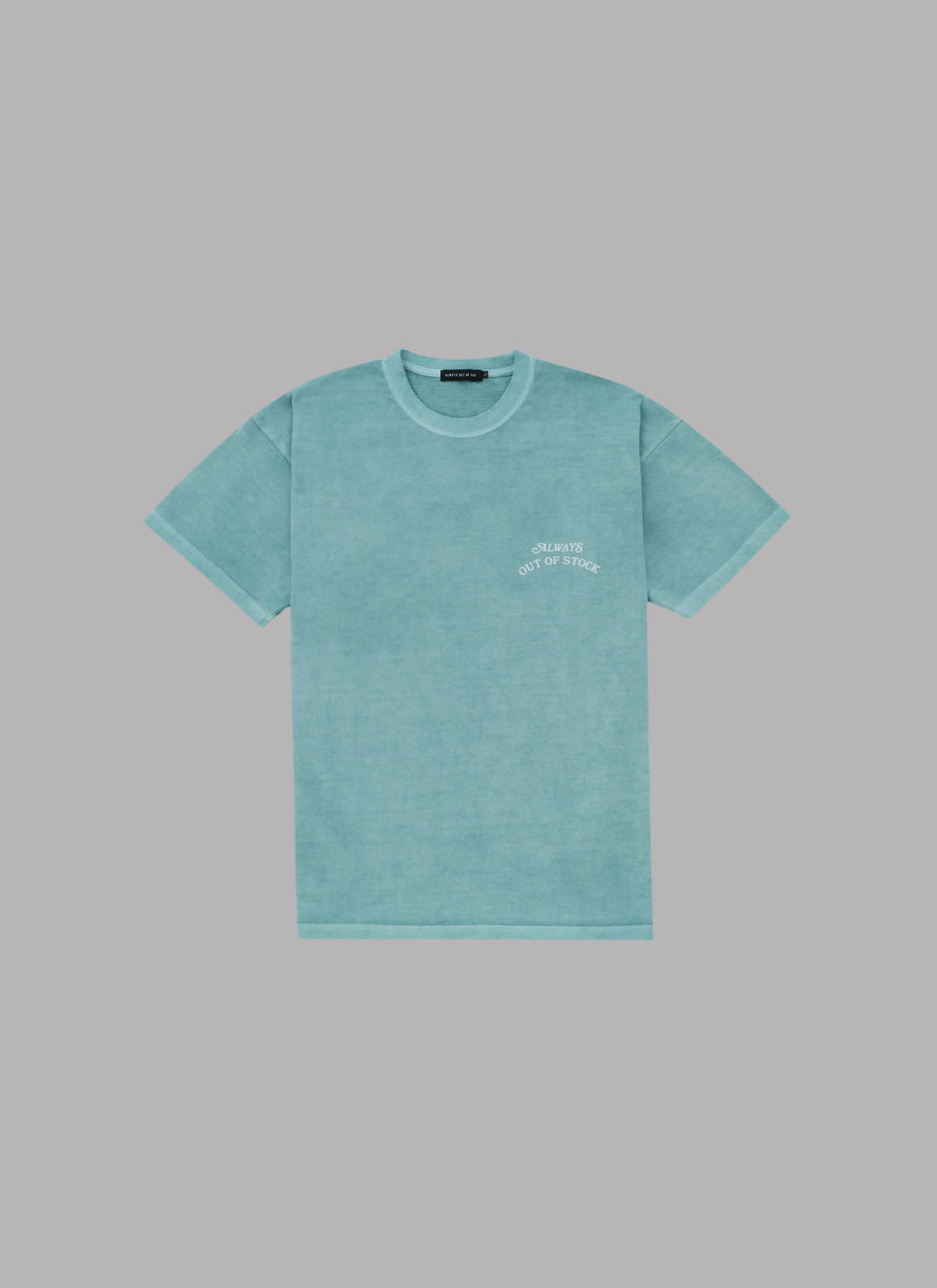 BASIC LOGO PIGMENT DYED S/S TEE-DUSTY GREEN