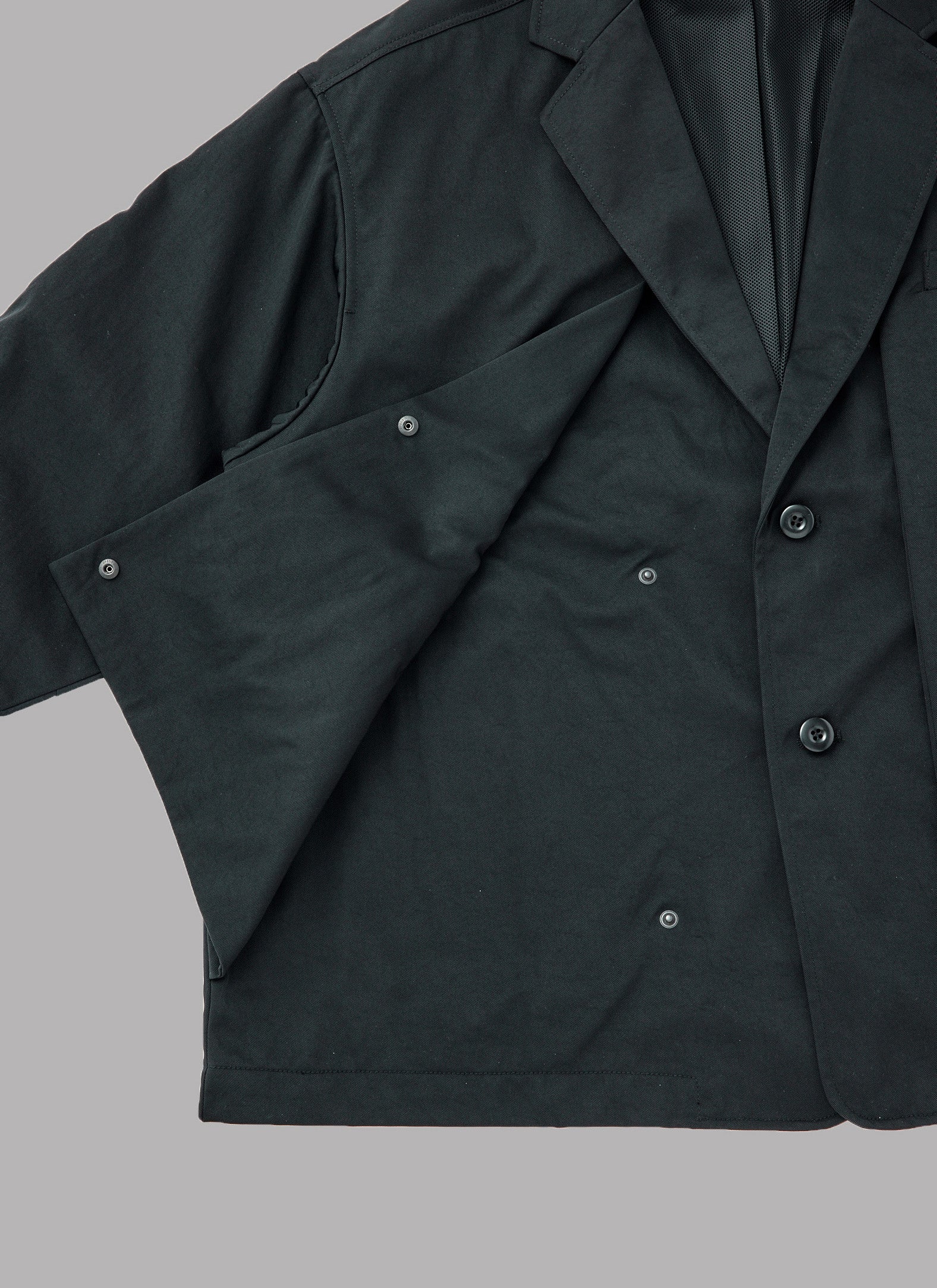 LAYERED 2B RELAXED JACKET-BLACK