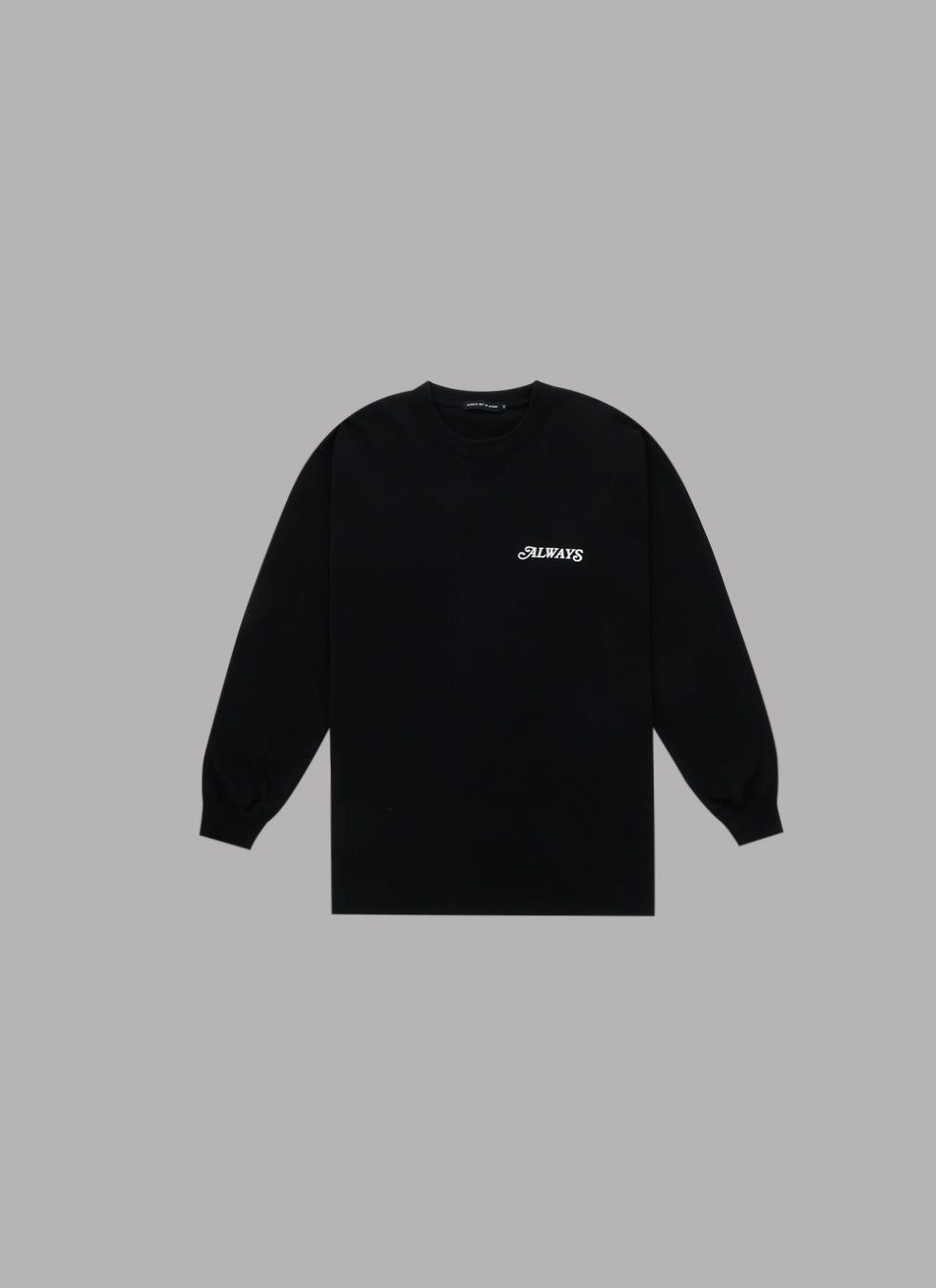 ALWAYS LOGO SUPIMA L/S TEE-BLACK
