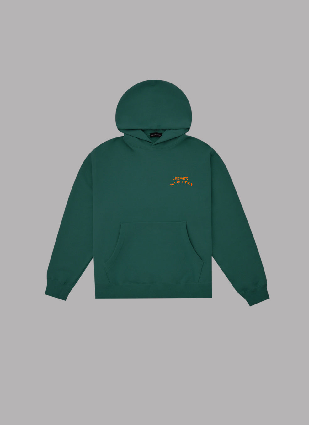 BASIC LOGO HOODIE-GREEN x ORANGE