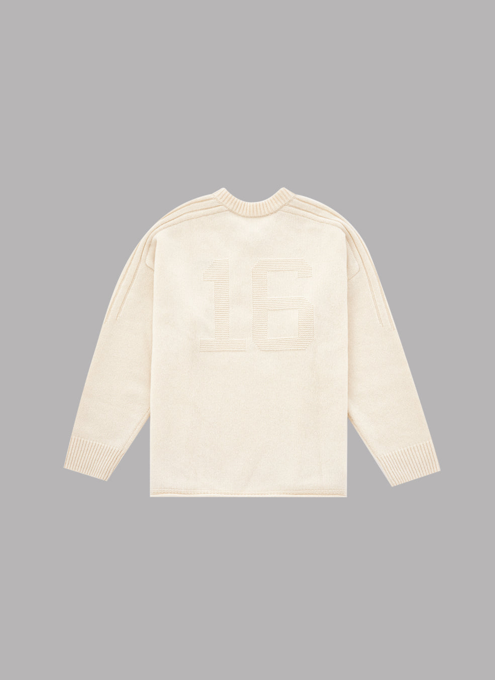 GAME KNIT PULLOVER-RAW WHITE