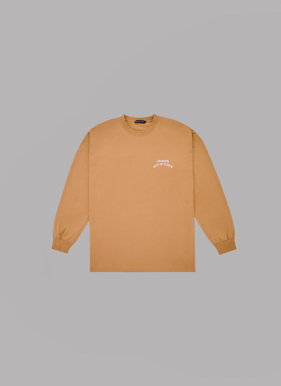 BASIC LOGO L/S TEE - MILK TEA x OFF WHITE
