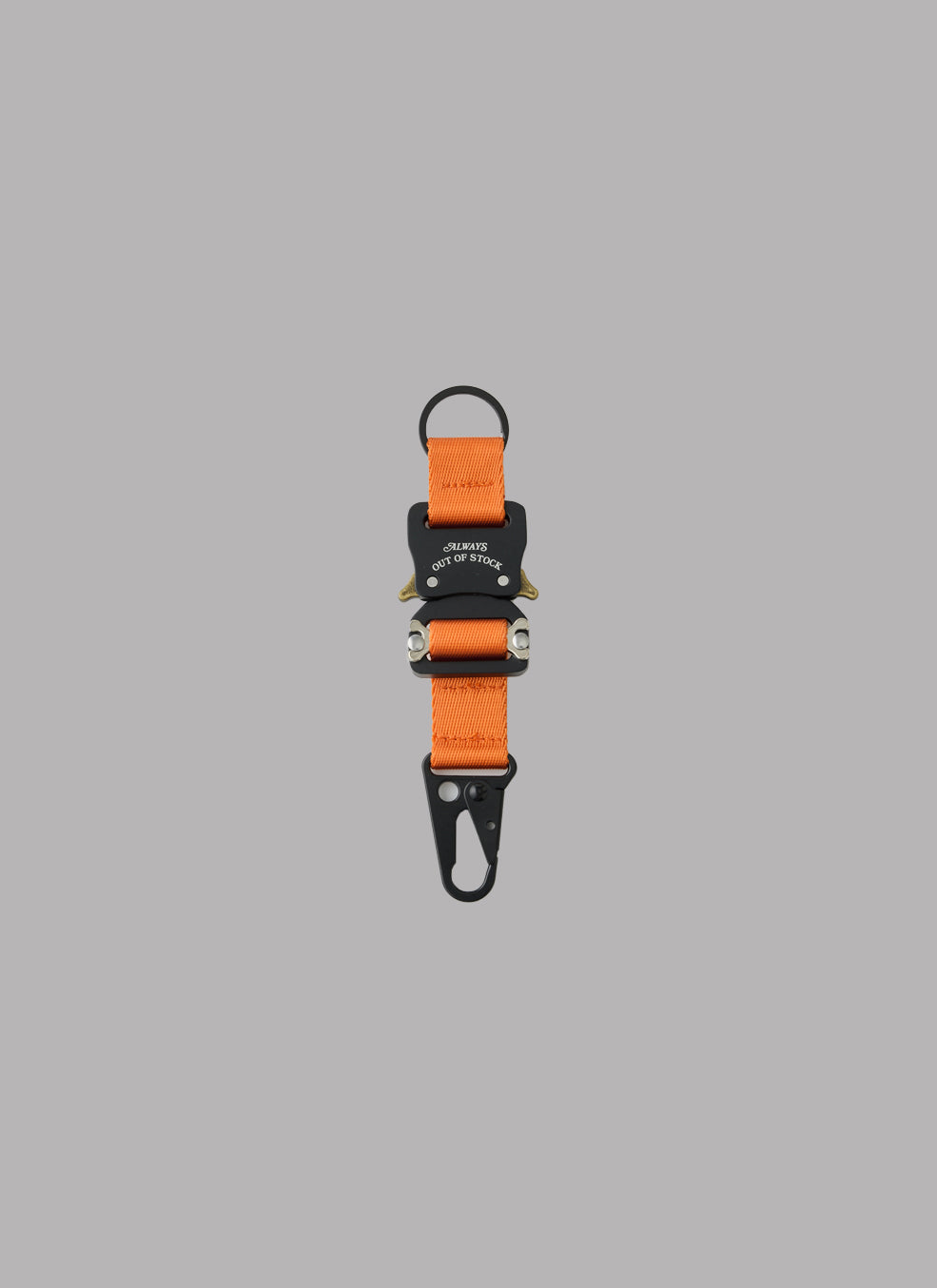 BASIC LOGO BUCKLE KEY CHAIN-ORANGE