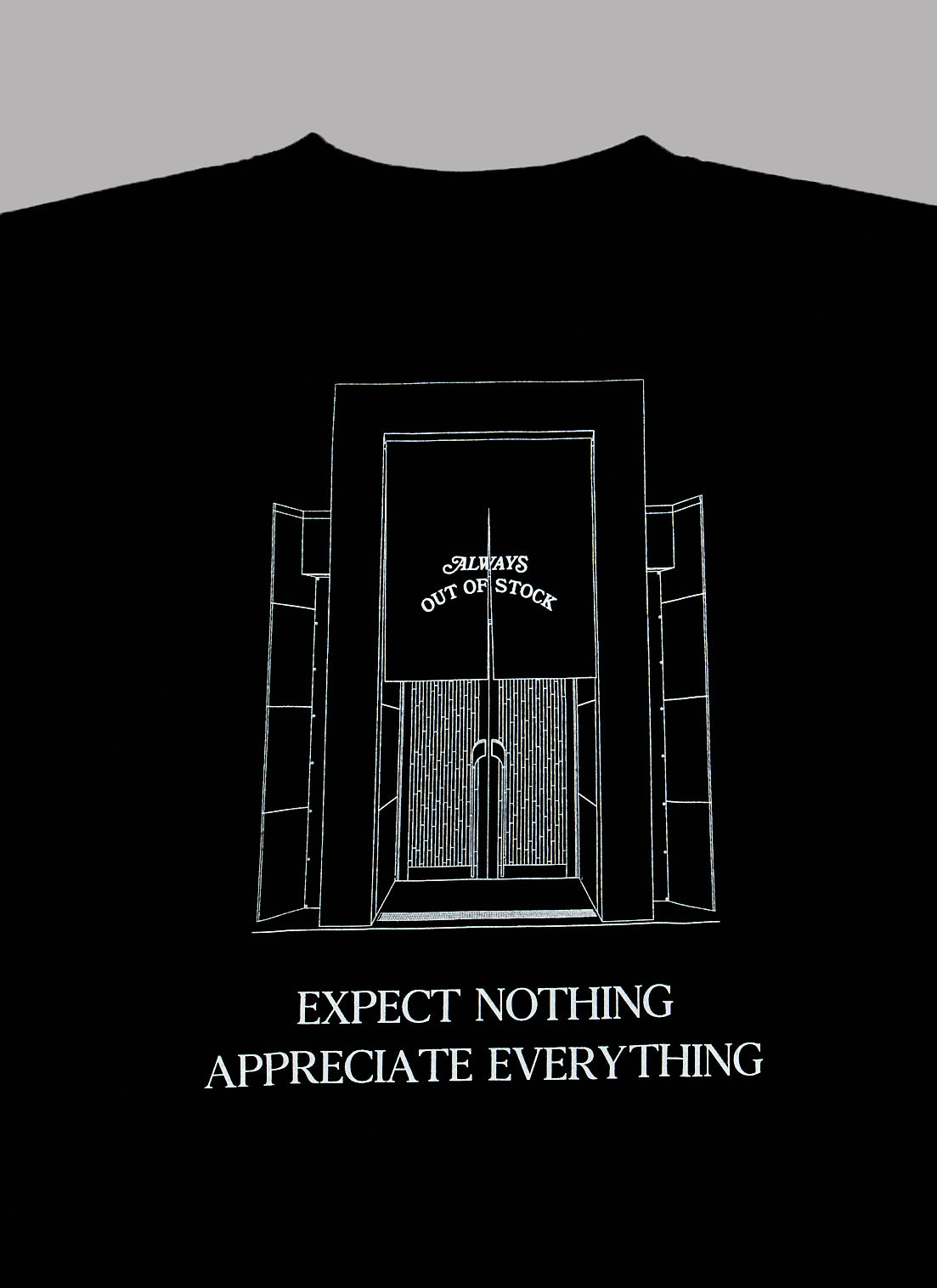 STORE GRAPHIC L/S TEE-BLACK